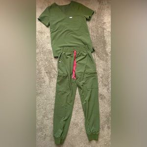 Limited addition light weight olive green scrubs